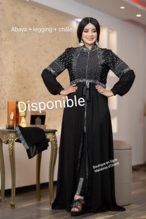 abaya argentée